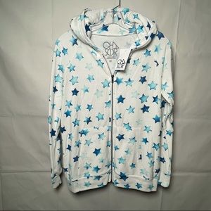 Chaser Brand Blue Stars Hoodie Medium